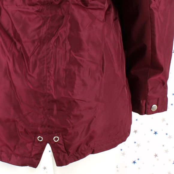 NWT with Defect Burgundy Fur lined Hood Anorak Parka Jacket - Picture 11 of 14